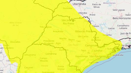 São Paulo está sob alerta de tempestade