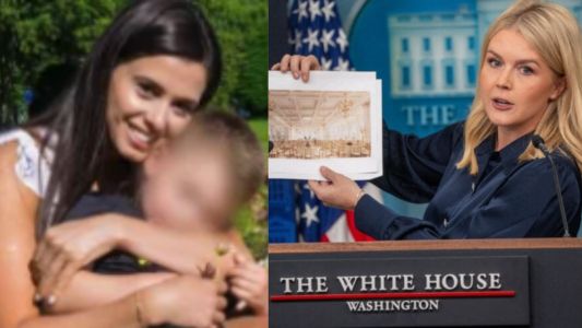 A brasileira Bruna Caroline Ferreira, ex-cunhada e a secretária de Imprensa da Casa Branca, Karoline Leavitt