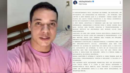 Edcley Teixeira, acusado de vazar questões do Enem, se pronuncia