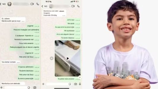 Caso Benício: troca de mensagens de médica