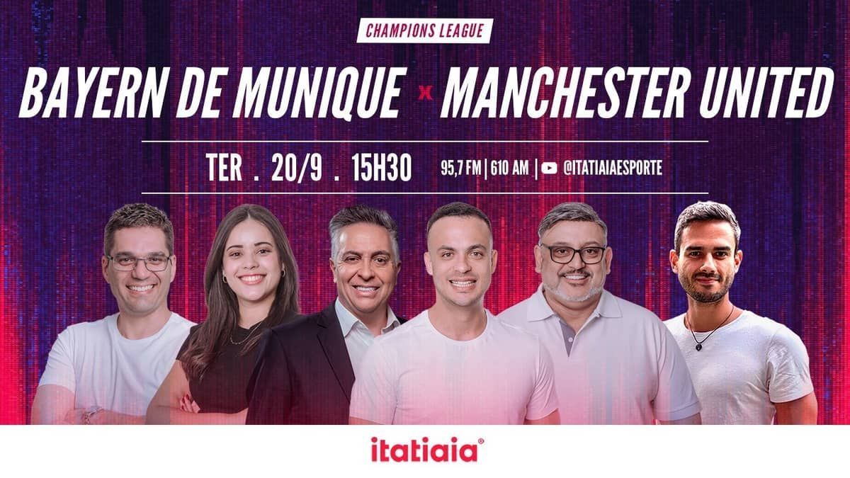 Bayern x Manchester United: assista, ao vivo, à transmissão da Itatiaia