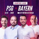 Liga dos Campeões: acompanhe PSG x Bayern de Munique no YouTube da Itatiaia