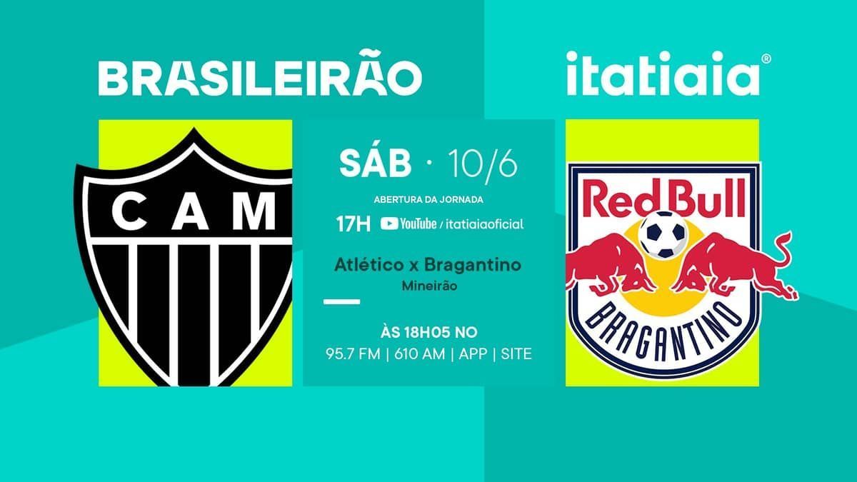 Atlético x Bragantino: assista, ao vivo, à transmissão da Itatiaia