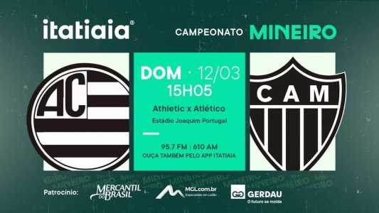 Itatiaia transmite Athletic x Atlético no rádio e no Youtube