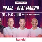 Braga x Real Madrid: assista, ao vivo, à transmissão da Itatiaia
