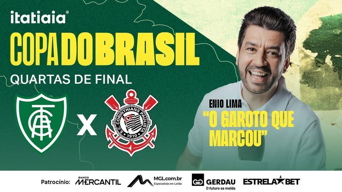 América x Corinthians: assista, ao vivo, à transmissão da Itatiaia