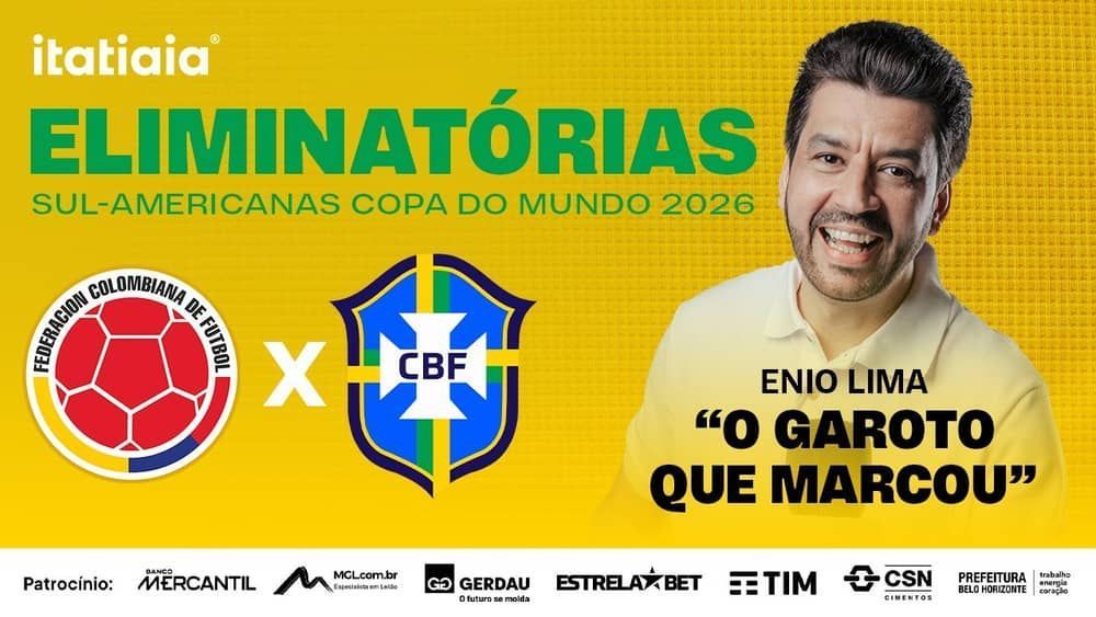 Colômbia x Brasil: acompanhe, ao vivo, à transmissão da Itatiaia