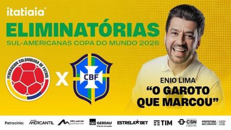 Itatiaia transmitirá partida entre Colômbia e Brasil