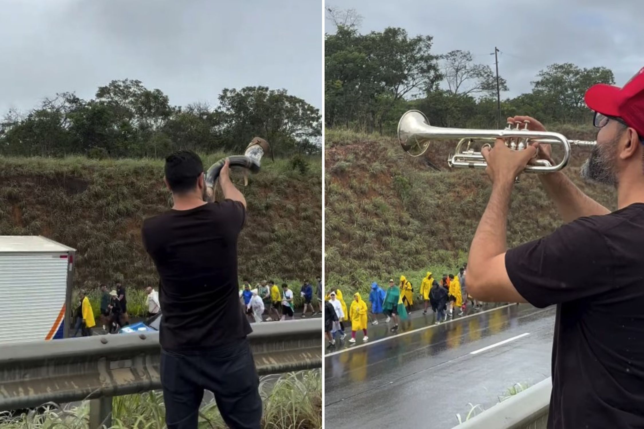 ‘TromPetista’ aparece tocando berrante próximo à caminhada de Nikolas; veja vídeo