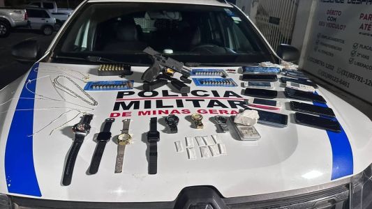 Itens apreendidos pela polícia