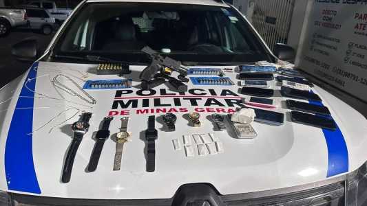 Itens apreendidos pela polícia
