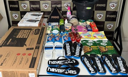 Itens furtados recuperados pela PMMG