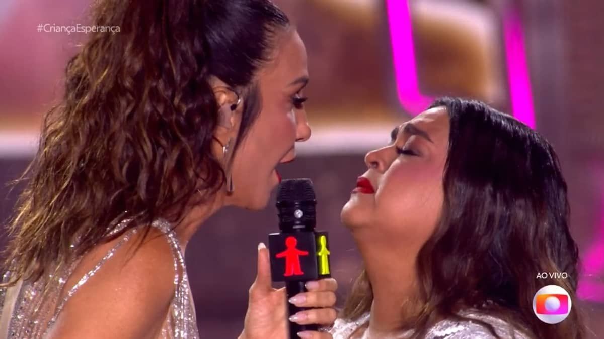 Preta Gil se emociona ao cantar 'Força estranha', de Gal Costa, no Criança Esperança