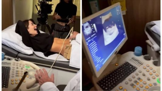 Jade Picon gravando cena de 'Travessia'