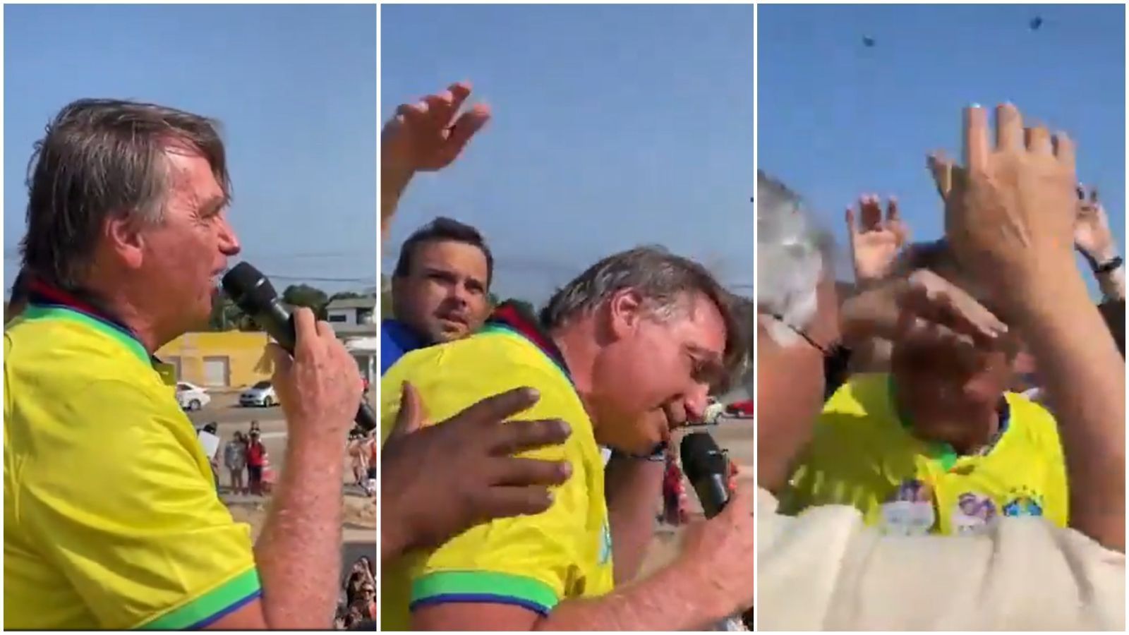 VÍDEO: Ataque de abelhas interrompe discurso de Bolsonaro em ato no RN