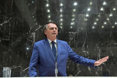 Jair Bolsonaro discursa na Assembleia de Minas, em BH, em evento de cidadania honorária
