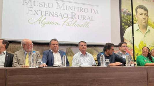 Jair Bolsonaro minimizou críticas de Zema durante evento na sede da Emater