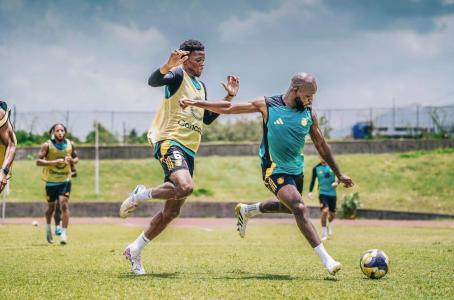 Seleção Jamaicana durante treino antes de jogo contra as Ilhas Virgens Britânicas