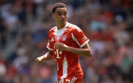 Jamal Musiala em ação pelo Bayern de Munique no Mundial de Clubes da Fifa
