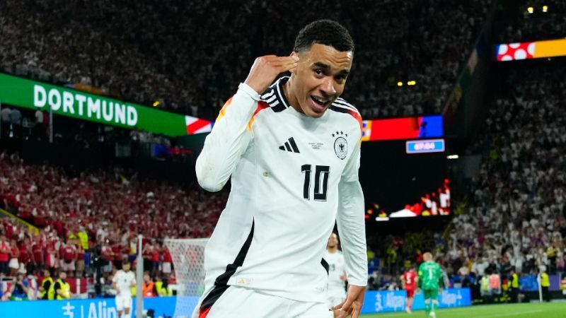 Alemanha bate Dinamarca com gols de Havertz e Musiala e vai às quartas da Euro