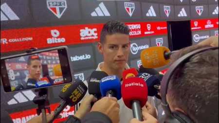 James celebrou adaptação ao São Paulo