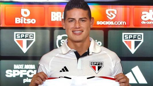 James dá risada e revela amizade com Anitta em coletiva do São Paulo