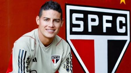 James Rodríguez conhece CT da Barra Funda e vive primeiro dia como jogador do São Paulo