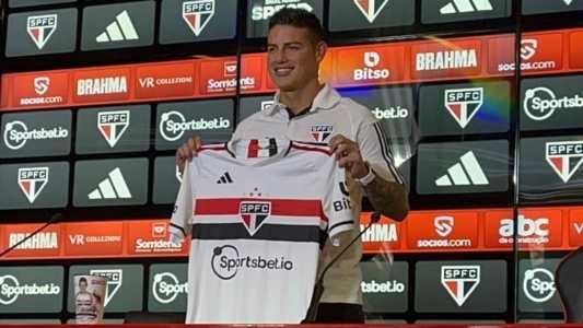 James Rodríguez é apresentado no São Paulo: 'Quero ganhar títulos'