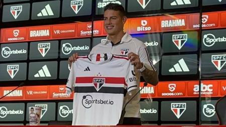 James Rodríguez é apresentado no São Paulo: 'Quero ganhar títulos'