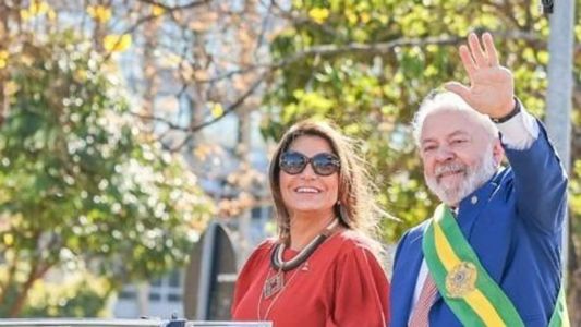 Janja e Lula durante o 7 de setembro