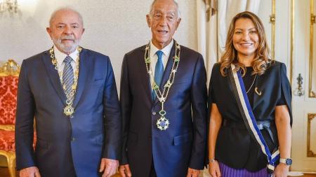 Janja foi condecorada pelo governo português em cerimônia em Lisboa