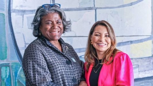 Janja recebe no Planalto diplomata representante dos EUA na ONU.