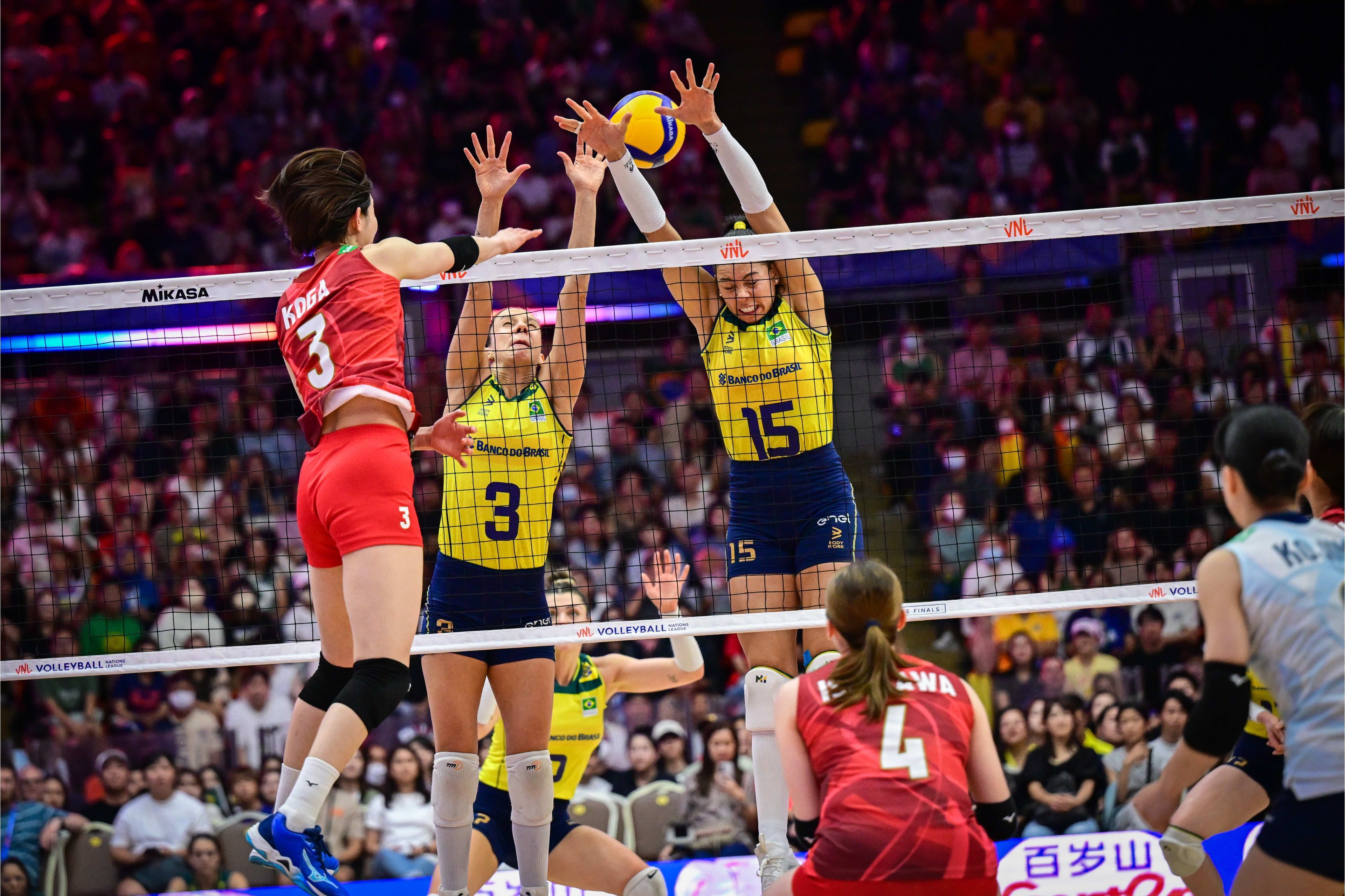 Brasil perde para o Japão na semifinal da Liga das Nações de Vôlei Feminino