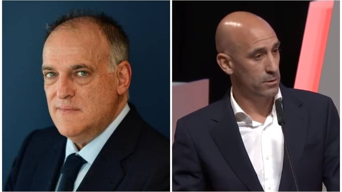 Presidente de LaLiga dispara contra Rubiales: 'Um energúmeno tocando as genitais'