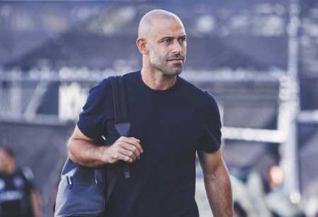 Javier Mascherano em viagem para jogo do Inter Miami na temporada 2025 da MLS
