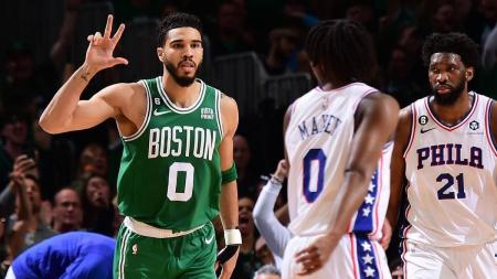 Jayson Tatum marcou 51 pontos para os Celtics contra os 76ers