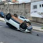 Vídeo: Renegade capota em descida que dá acesso à Avenida Barão Homem de Melo, em BH