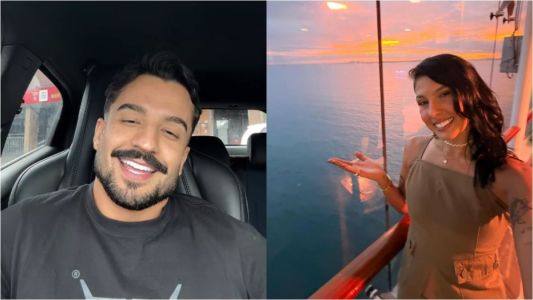 Jhonathan Coelho, influenciador, e Ana Castela, cantor