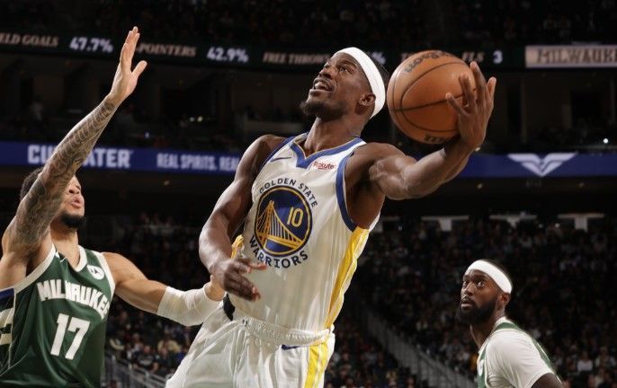 Jimmy Butler em ação pelo Golden State Warriors na temporada 2025/2026 da NBA