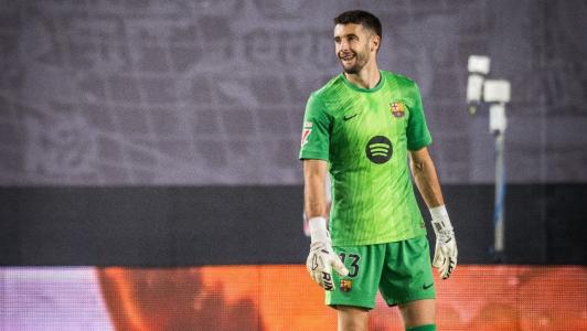 Joan García, goleiro do Barcelona, em partida pelo Campeonato Espanhol