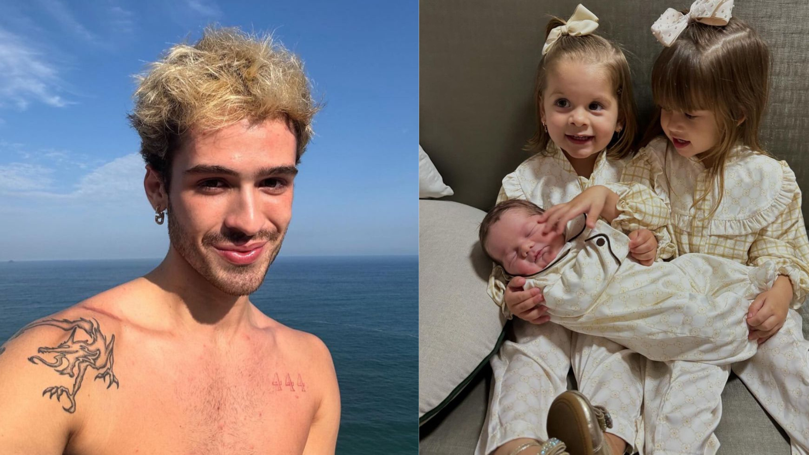 João Guilherme reage ao nascimento do novo sobrinho, filho de Virginia e Zé Felipe