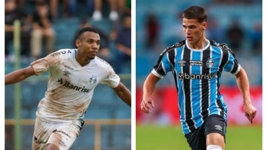 João Pedro Clemente (esq) e Zinho (dir) foram destaques da base do Grêmio
