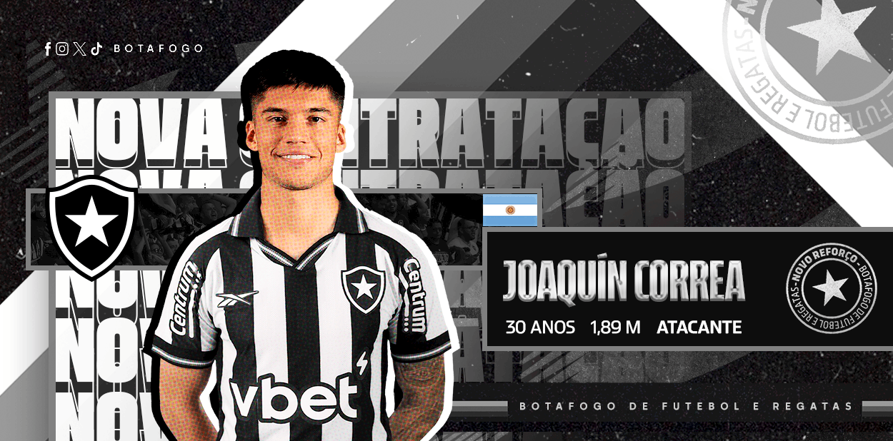 Botafogo anuncia Joaquín Correa, atacante com passagem pela Argentina