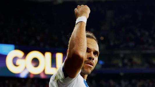Jogador do Espanyol durante partida contra o Valladolid