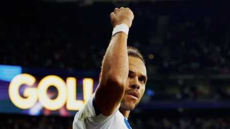 Jogador do Espanyol durante partida contra o Valladolid