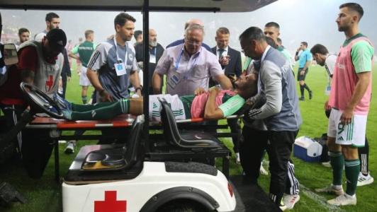 Jogador é atingido por rojão em clássico