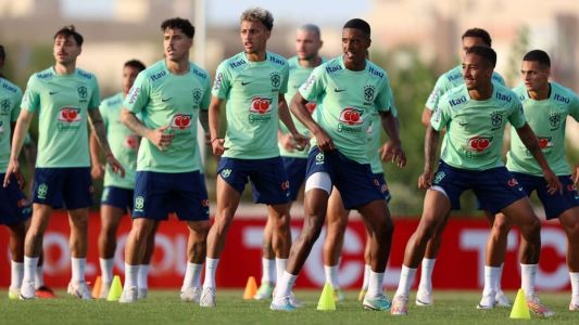 Jogadores da Seleção Olímpica em treino no Marrocos