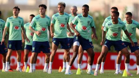 Jogadores da Seleção Olímpica em treino no Marrocos
