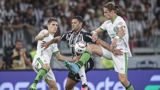 Jogadores de Atlético e América na final do Campeonato Mineiro desta temporada