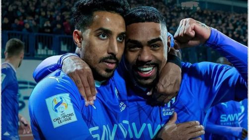 Jogadores do Al-Hilal durante partida pela Champions Asiática